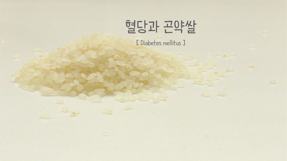 당뇨식 7: 곤약쌀과 혈당조절