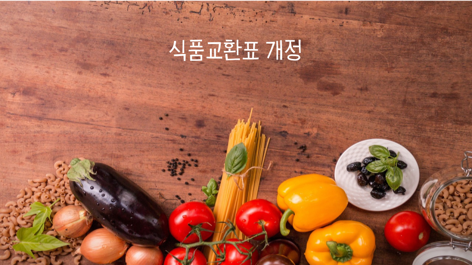 식품교환표 개정 썸네일